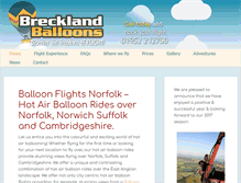 Tablet Screenshot of brecklandballoons.co.uk